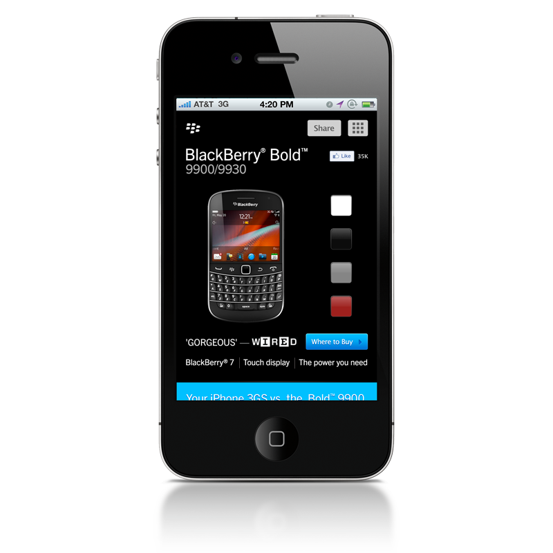 BlackBerry/RIM Mobile Site