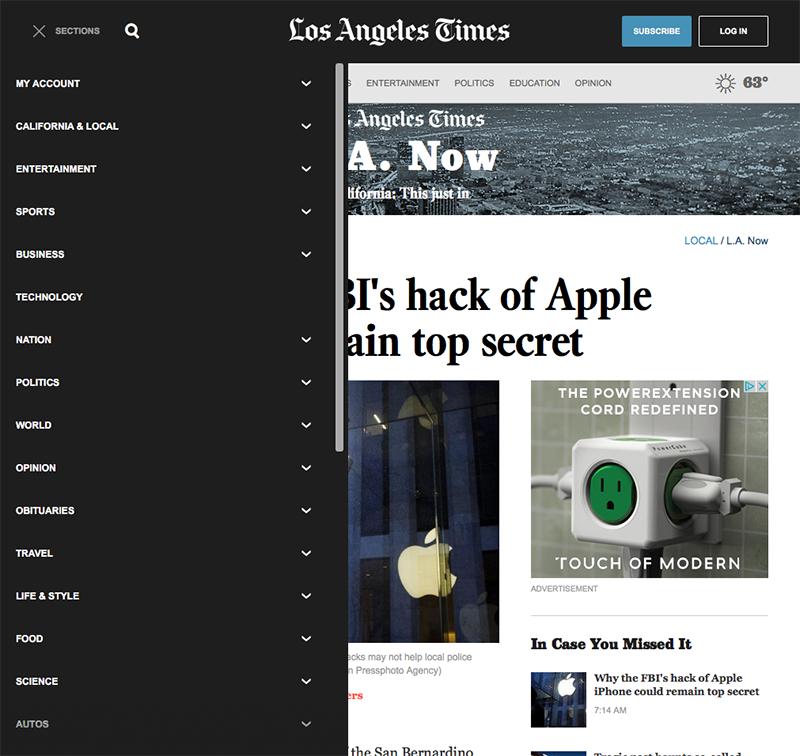 Los Angeles Times Redesign